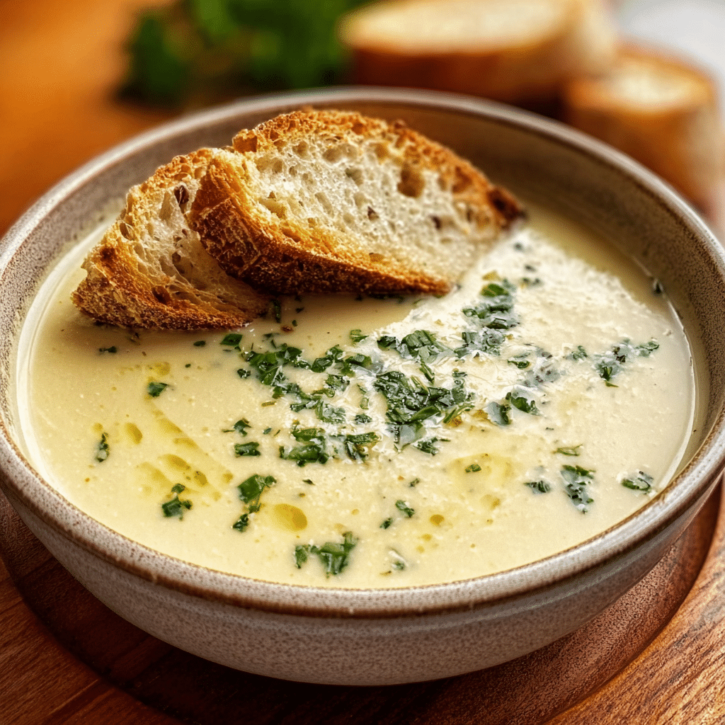 Savory French Garlic Soup Recipe - Recipe Image