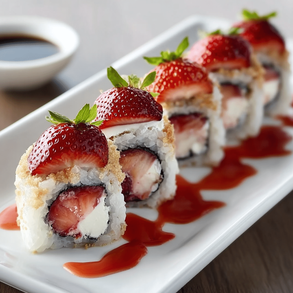 How to Make Strawberry Shortcake Sushi – A Fun Dessert Roll Recipe - Recipe Image