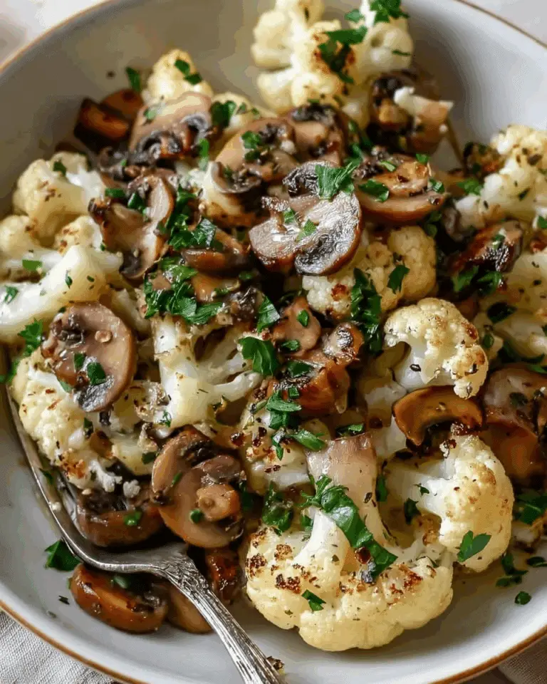 Garlic Cauliflower and Mushrooms Recipe