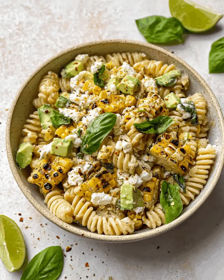 Easy Creamy Street Corn Pasta Salad Recipe