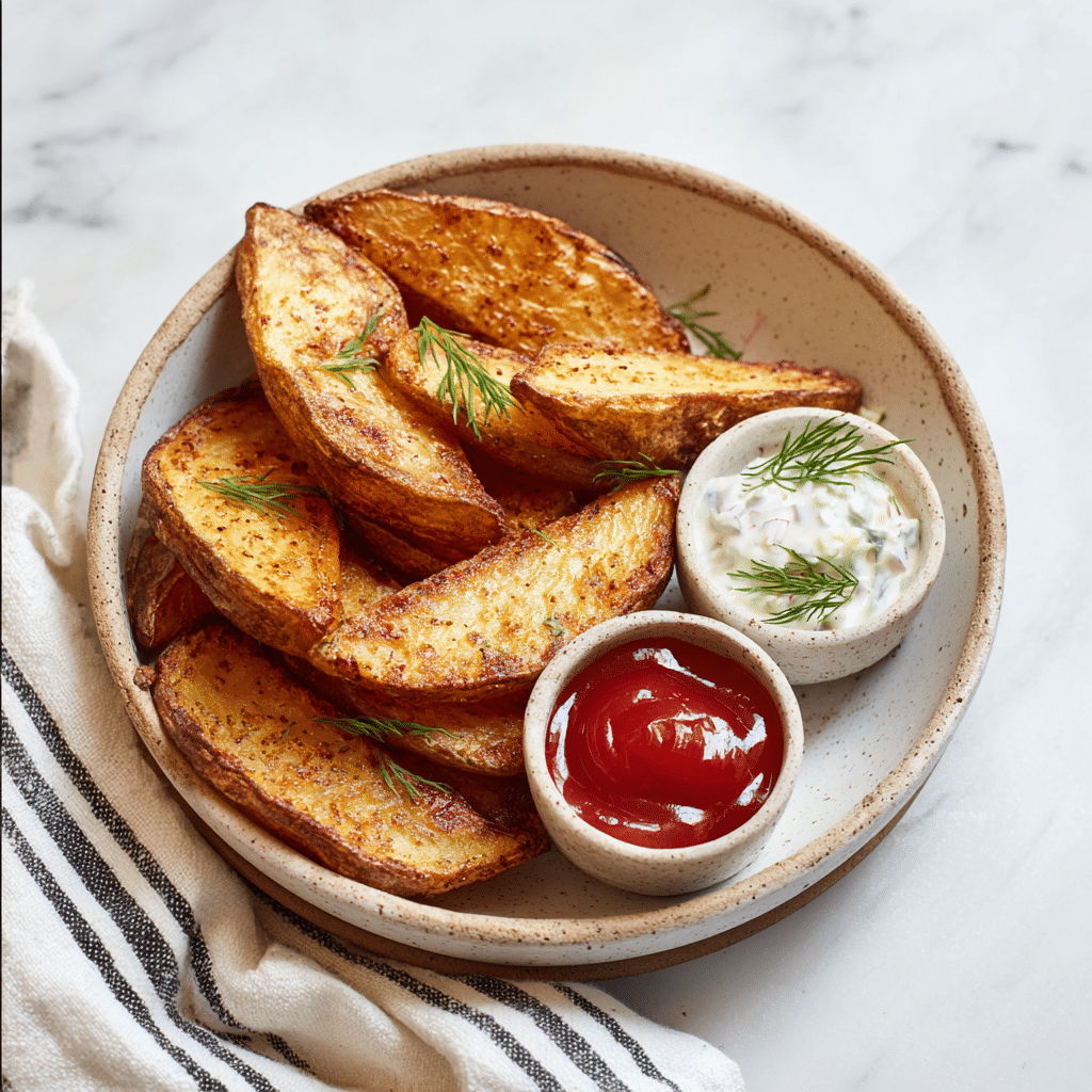 Garlic Parmesan Potato Wedges Recipe - Recipe Image