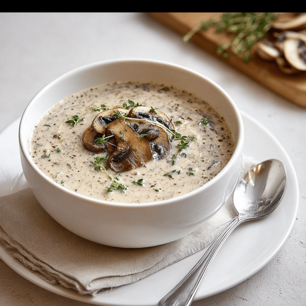 Creamy Mushroom Soup Recipe - Recipe Image