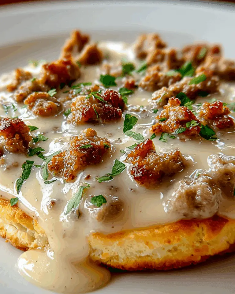 BISCUITS AND SAUSAGE GRAVY BREAKFAST PIZZA Recipe