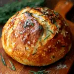 Rustic Garlic Rosemary Skillet Bread Recipe