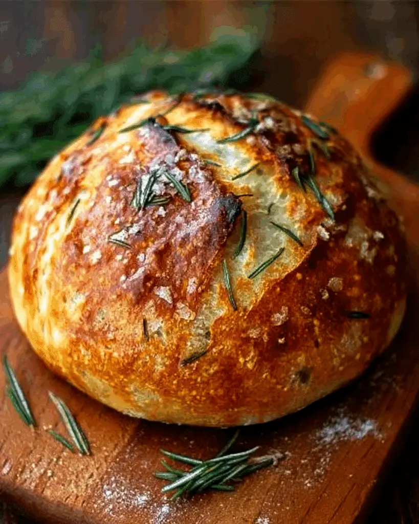 Rustic Garlic Rosemary Skillet Bread Recipe