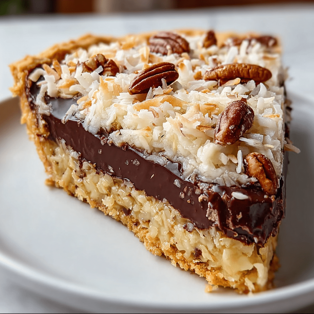 No-Bake German Chocolate Pie Recipe - Recipe Image