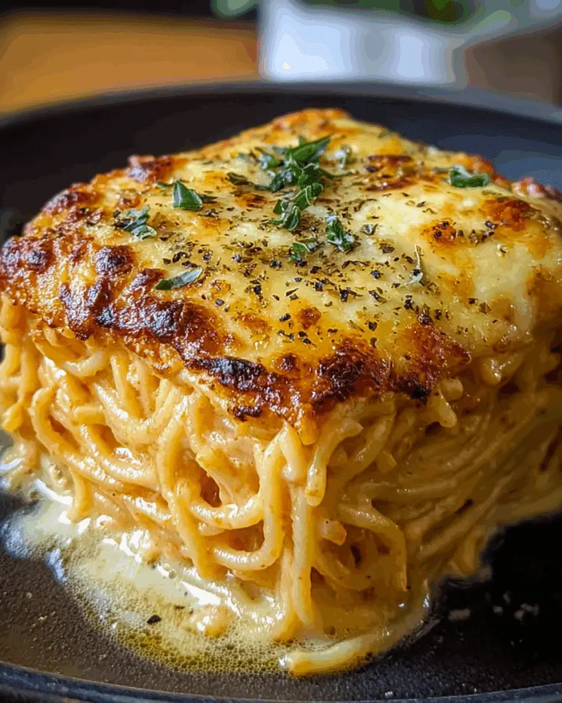 Baked Cream Cheese Spaghetti Casserole Recipe