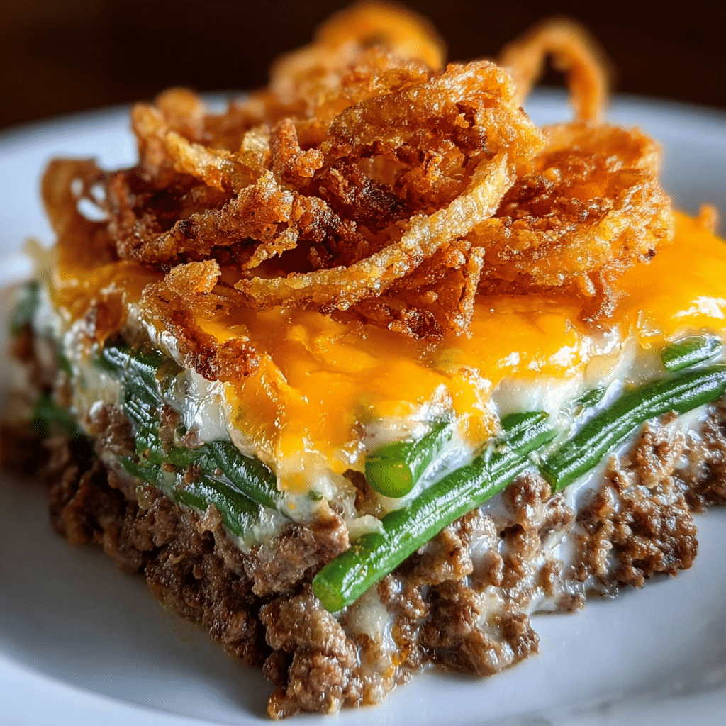 Hamburger Green Bean Casserole Recipe - Recipe Image