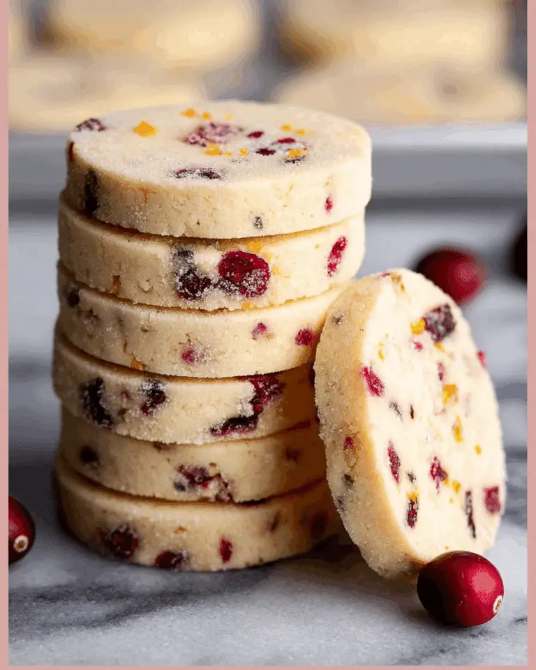 Cranberry Orange Shortbread Cookies Recipe
