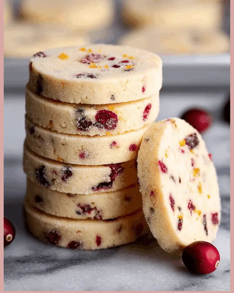 Cranberry Orange Shortbread Cookies Recipe