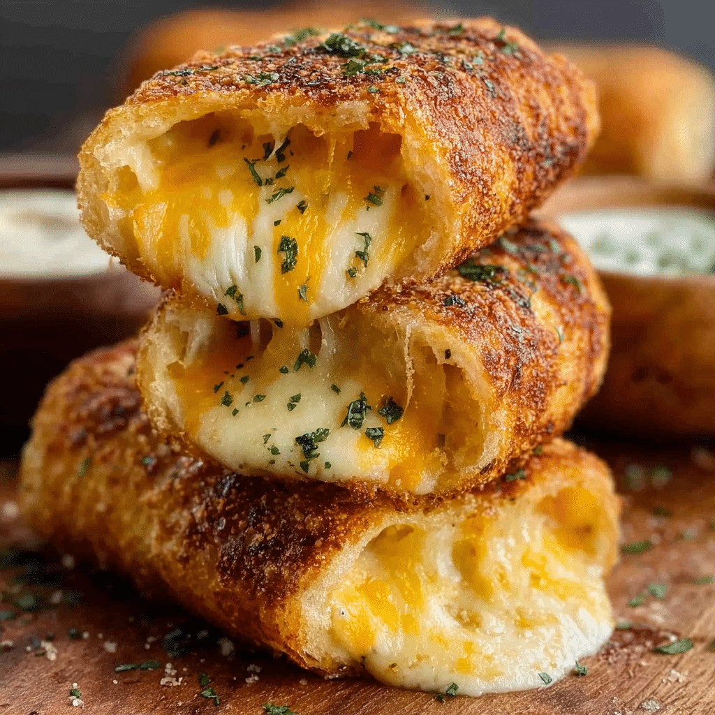 Cheesy Garlic Butter Rollups Recipe - Recipe Image