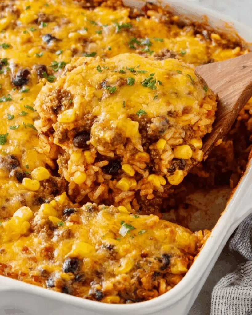 Mexican Beef and Rice Casserole Recipe