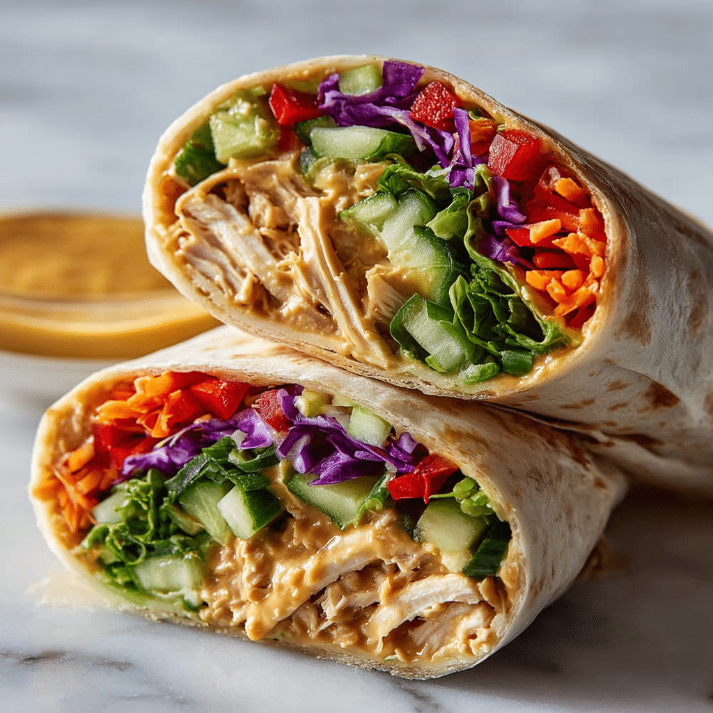 Thai Peanut Chicken Wraps Recipe - Recipe Image