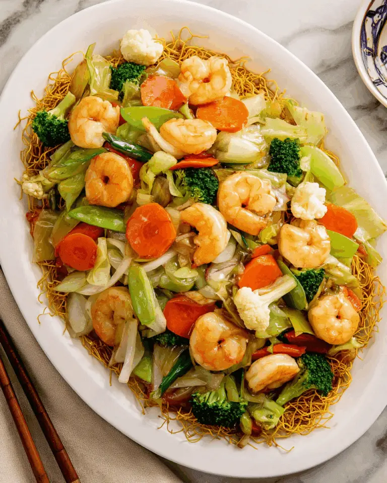 Shrimp Stir-Fried Vegetables in White Sauce Recipe