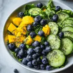 mango cucumber salad with blueberries and avocado Recipe