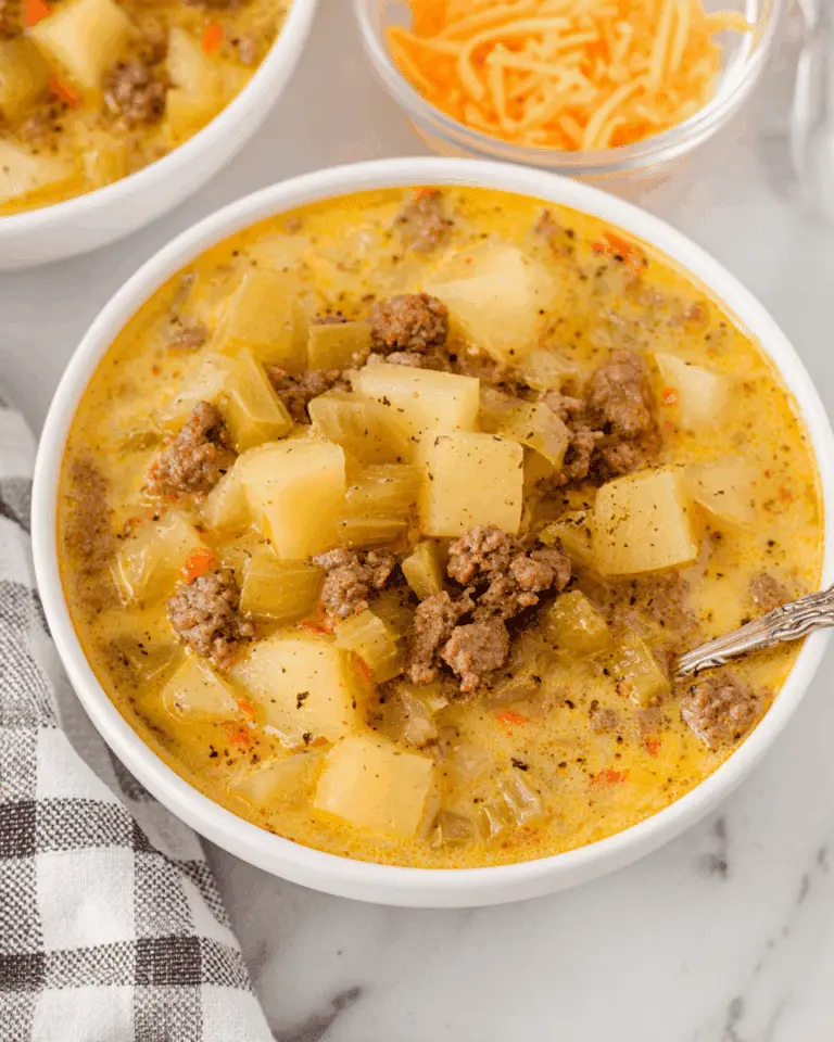 Recipe for Cheeseburger Soup Recipe