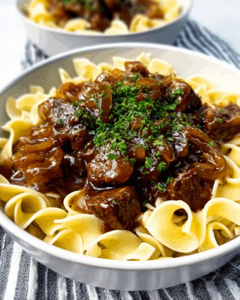 Crockpot Beef Tips & Noodles Recipe
