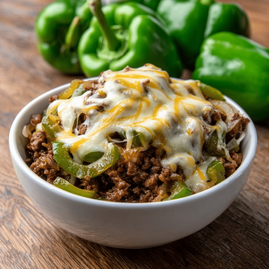 PHILLY CHEESESTEAK BOWLS – EASY LOW-CARB DINNER IDEA Recipe - Recipe Image
