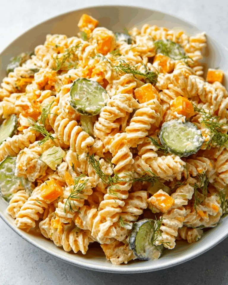 The BEST Dill Pickle Pasta Salad Recipe