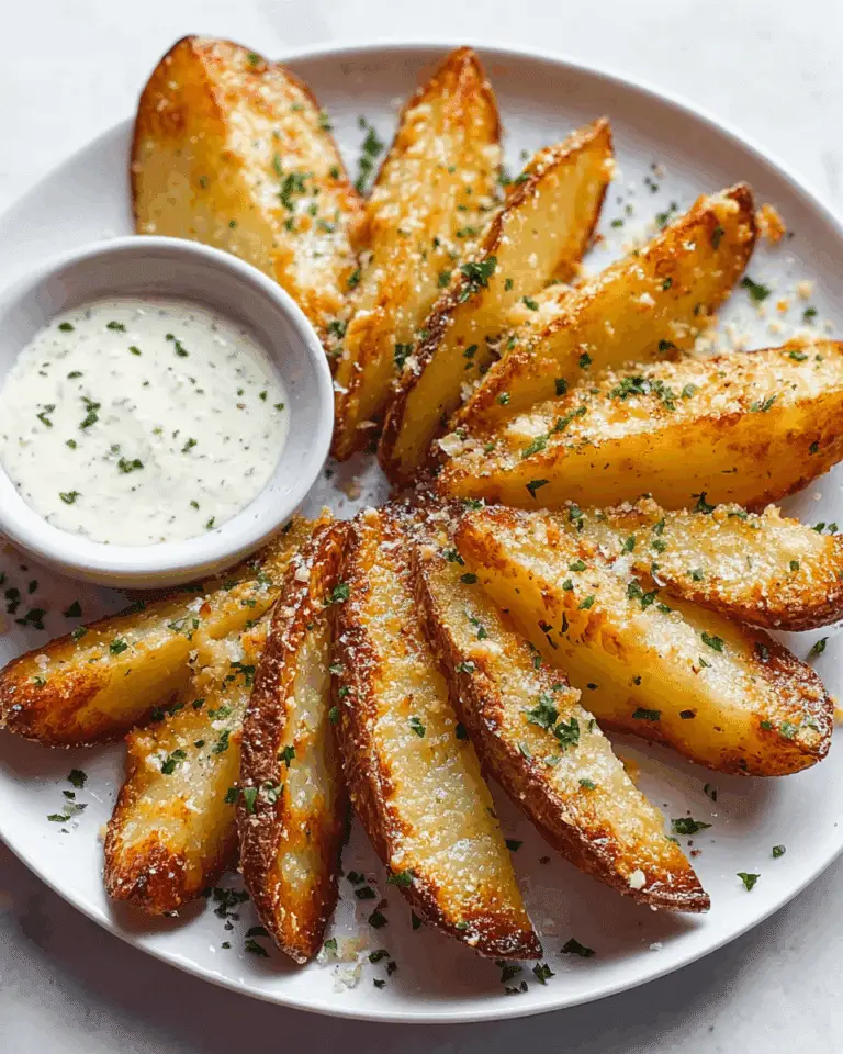 Garlic Parmesan Potato Wedges Recipe