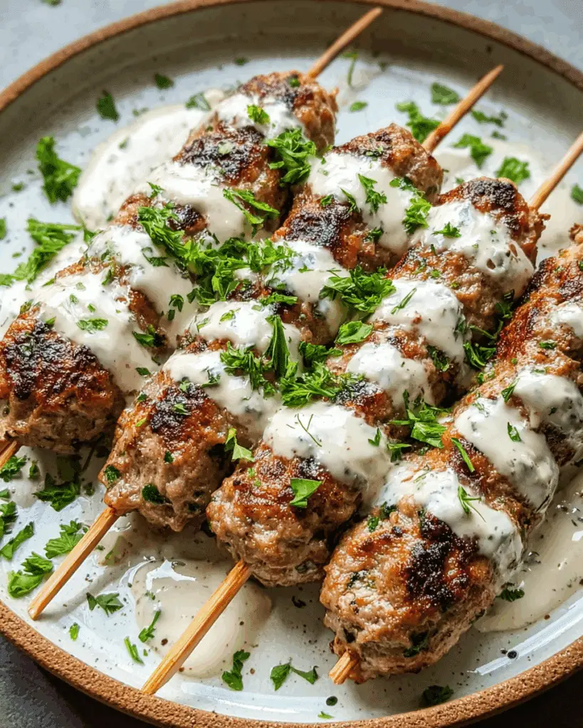 Chicken Kofta Garlic Yogurt Sauce: Recipe & Easy Steps Recipe