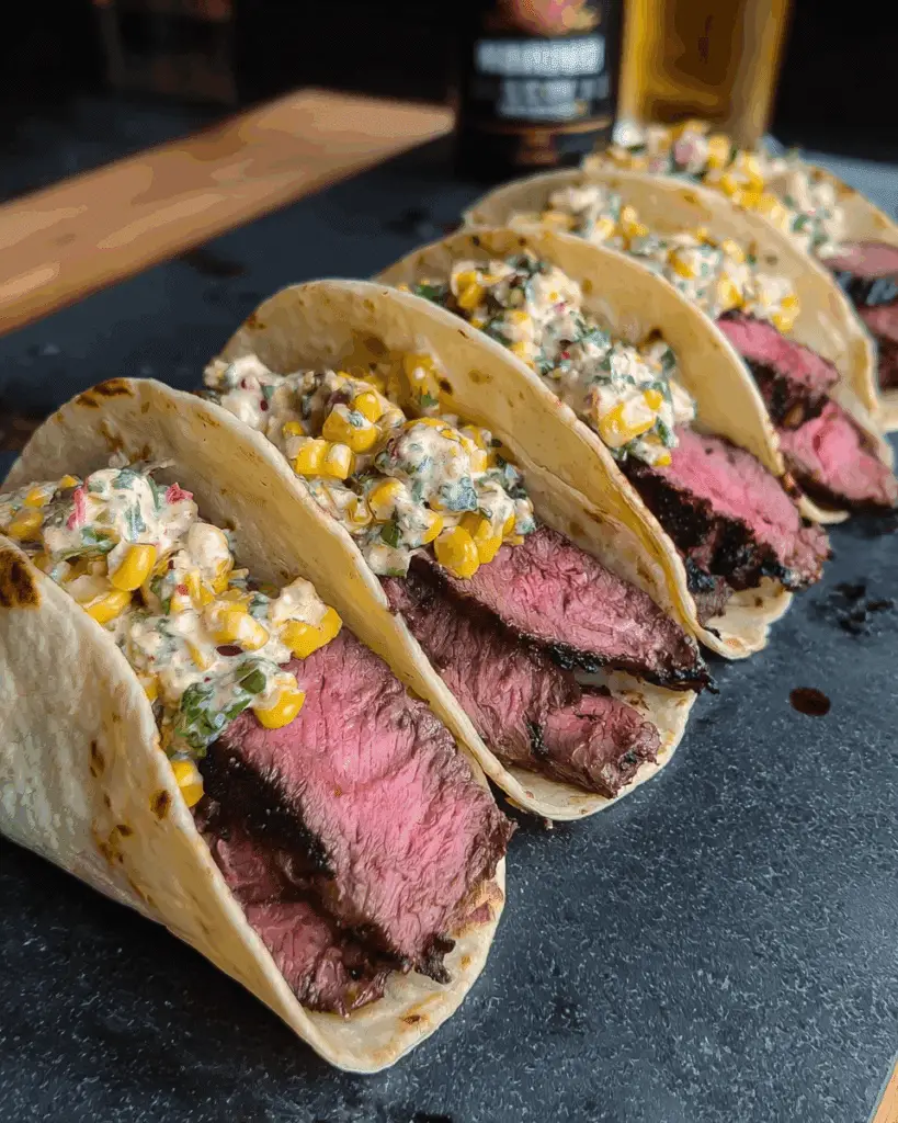 Grilled Elote Steak Tacos Recipe