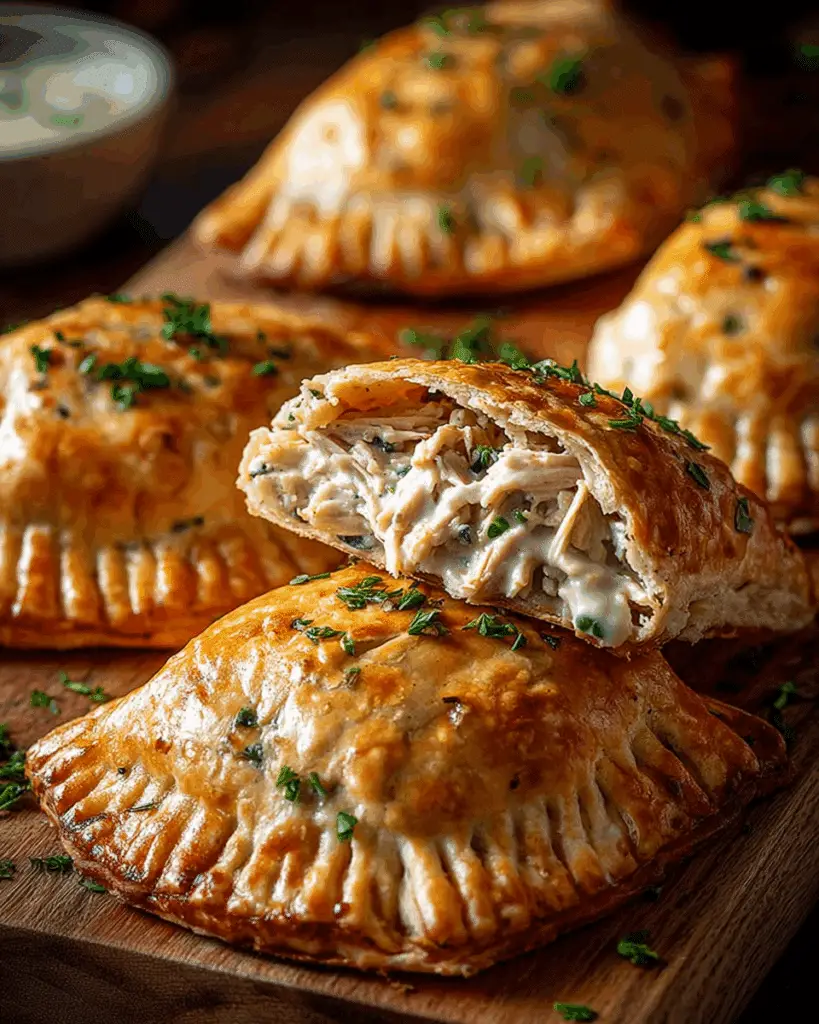 Chicken Alfredo Air Fryer Calzones Recipe