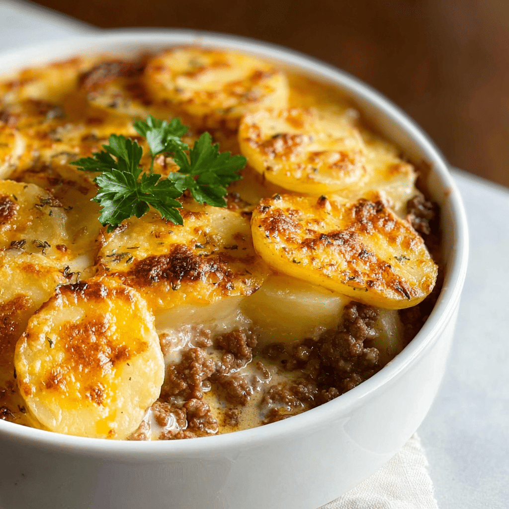 Easy 5-Ingredient Hamburger & Potato Casserole Recipe - Recipe Image