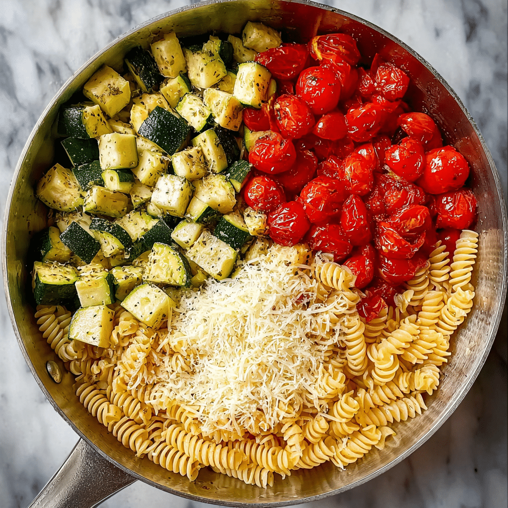 Best Weeknight Tomato Zucchini Pasta Recipe - Recipe Image