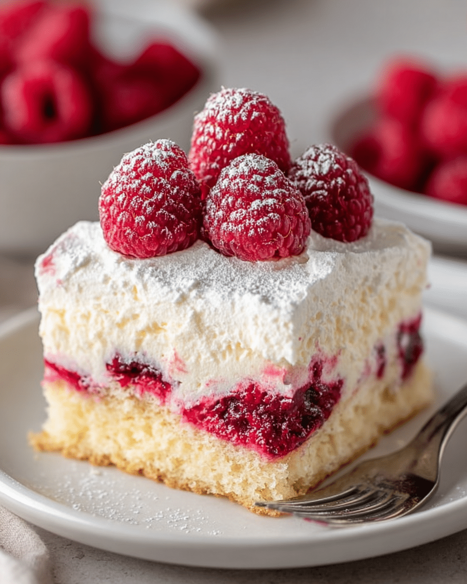 Raspberry Zinger Poke Cake Recipe