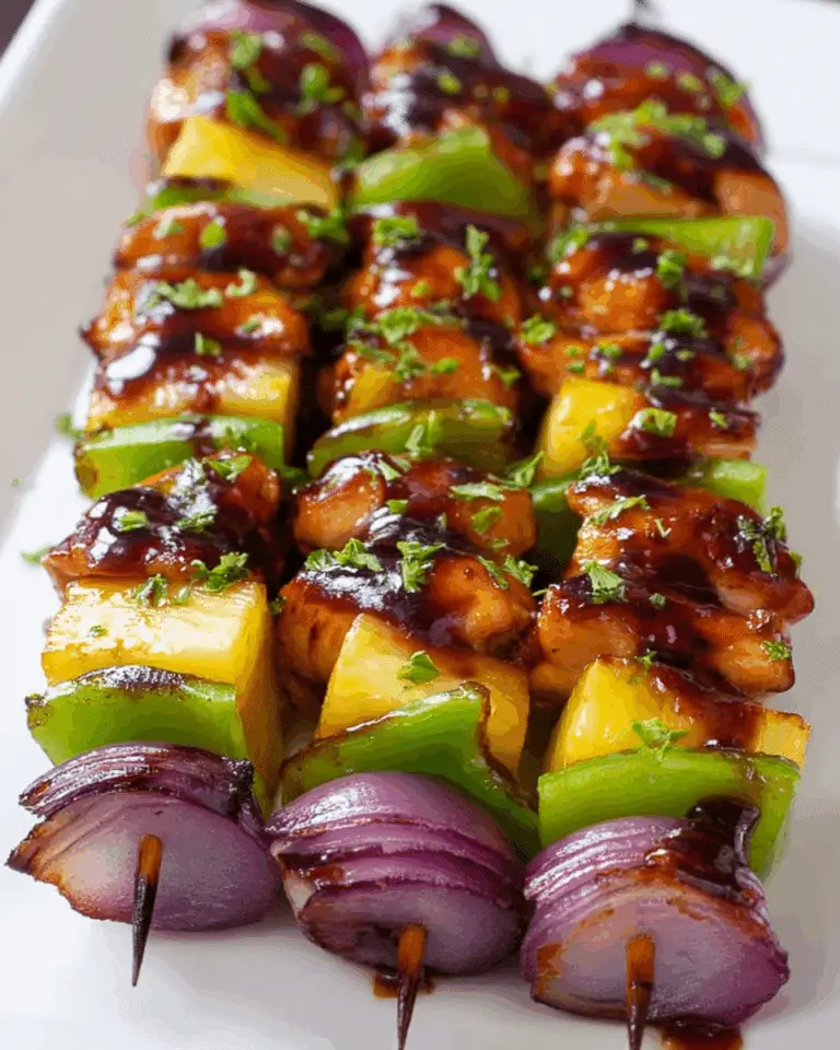 Hawaiian Chicken Pineapple Skewers Recipe