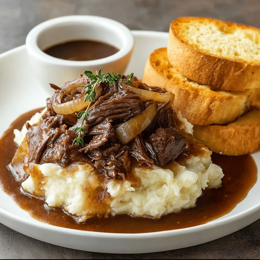 Slow Cooker Beef Manhattan: A Hearty Comfort Dish! Recipe - Recipe Image