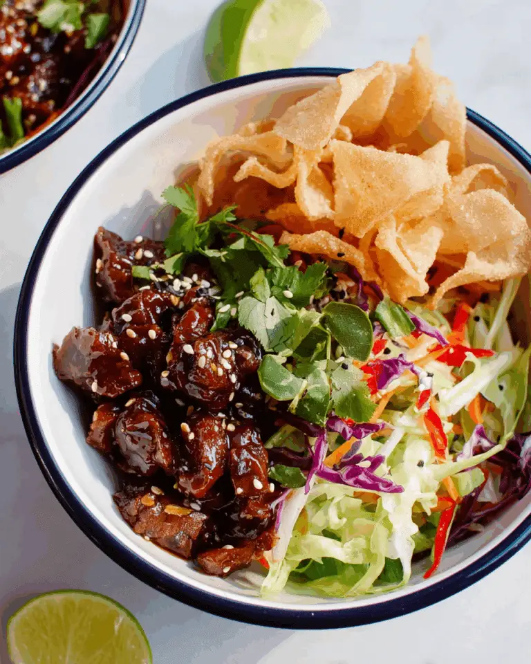Amazing Teriyaki Chicken Wonton Taco Bowls in 30 Recipe