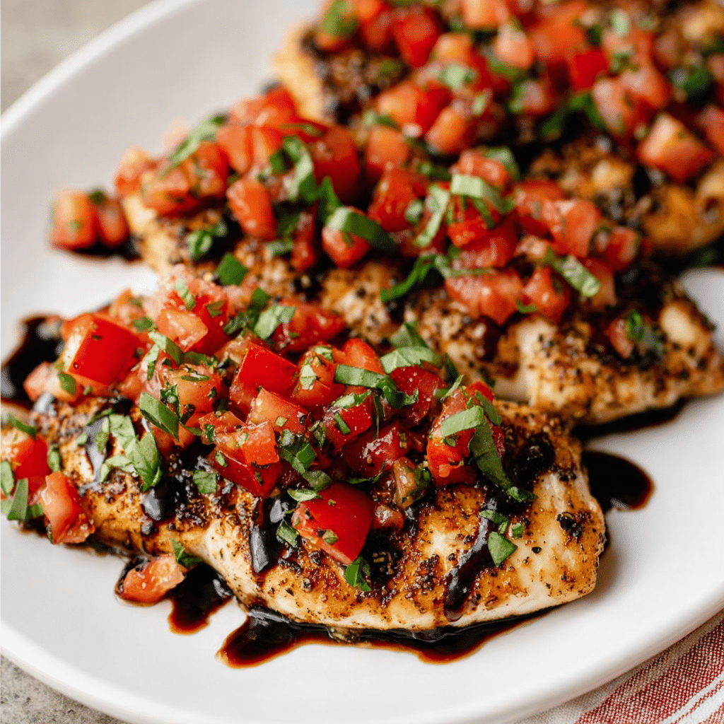 30-Minute Bruschetta Chicken (Grilled or Baked) Recipe - Recipe Image