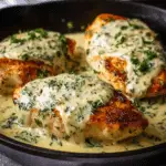 MOZZARELLA CHICKEN IN BASIL CREAM SAUCE Recipe