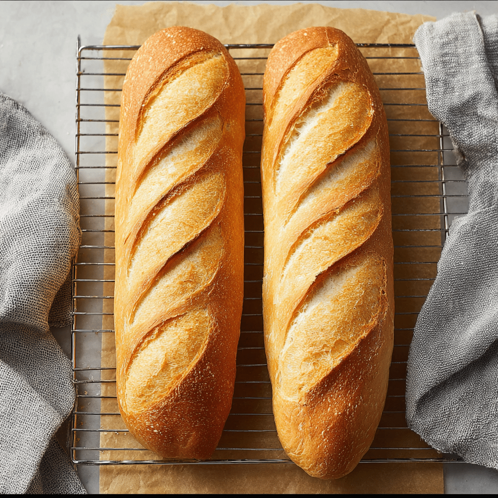 Chewy French Bread Recipe - Recipe Image