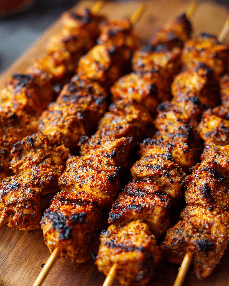 Garlic Ranch Parmesan Chicken Kabobs Recipe