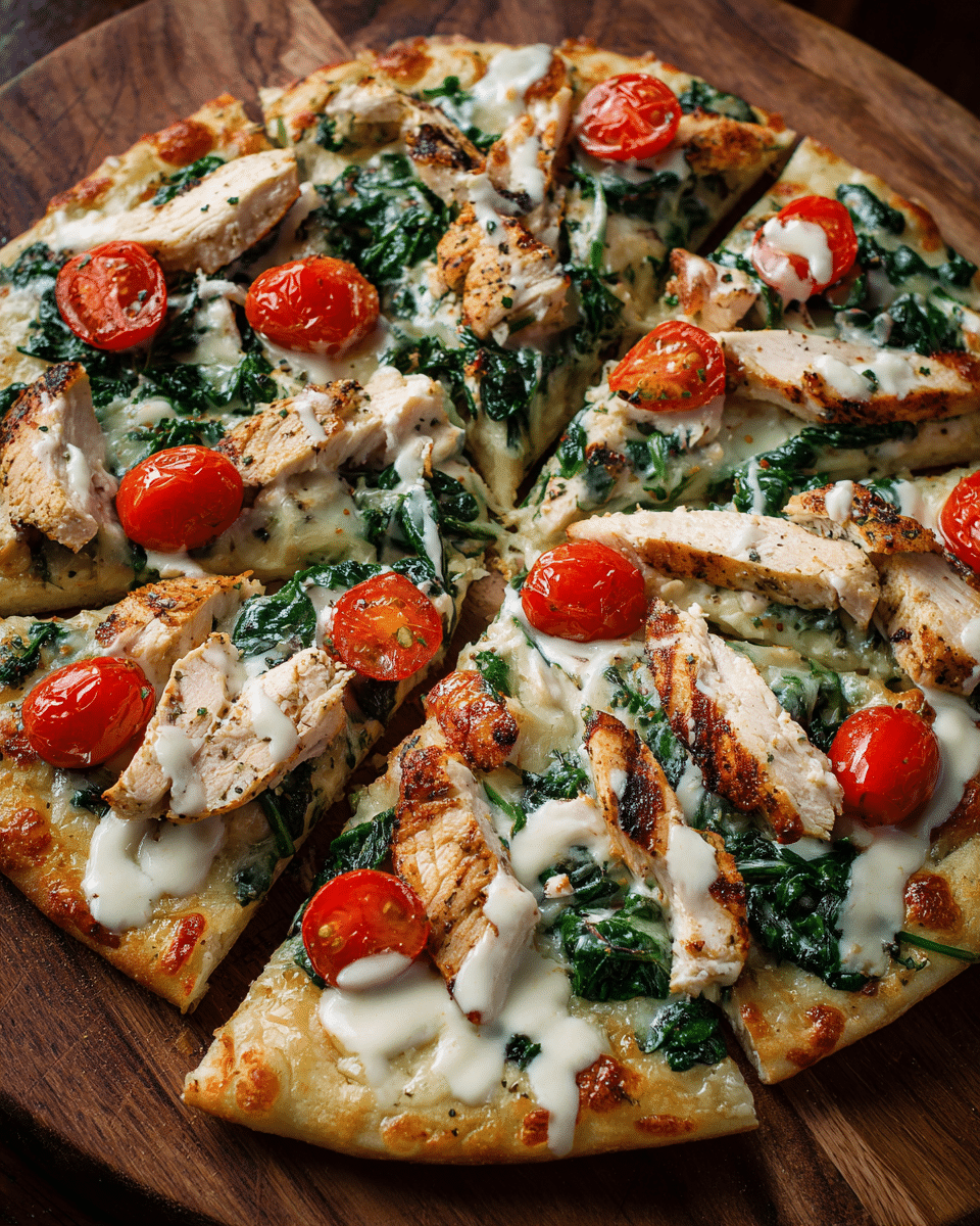 Tzatziki Chicken & Veggie Naan Pizza Recipe