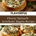 Cheesy Spinach-Artichoke Bagels Recipe