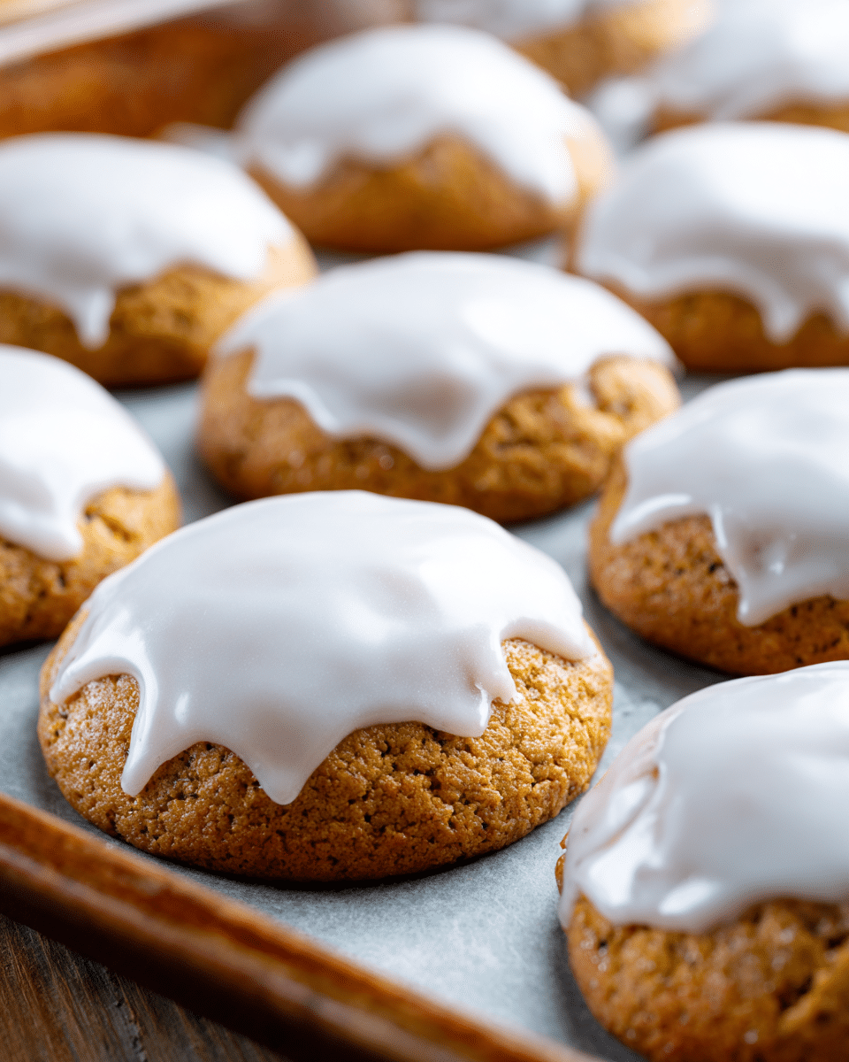 Soft Pumpkin Cookies with Cinnamon Frosting Recipe