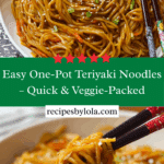 one-pot teriyaki noodles Recipe