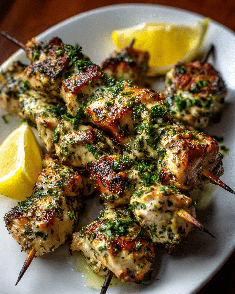 Easy Garlic Ranch Parmesan Chicken Kabobs Recipe