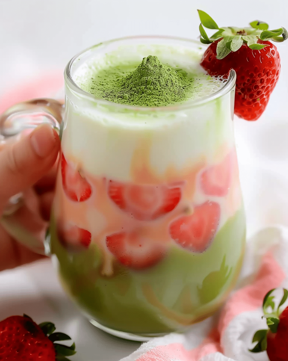 Strawberry Matcha Milk Recipe