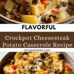 Crockpot Cheesesteak Potato Casserole Recipe