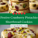 Cranberry Pistachio Shortbread Cookies Recipe