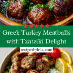 Greek Turkey Meatballs with Tzatziki Recipe