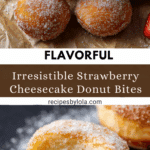 Strawberry Cheesecake Stuffed Donut Holes Recipe