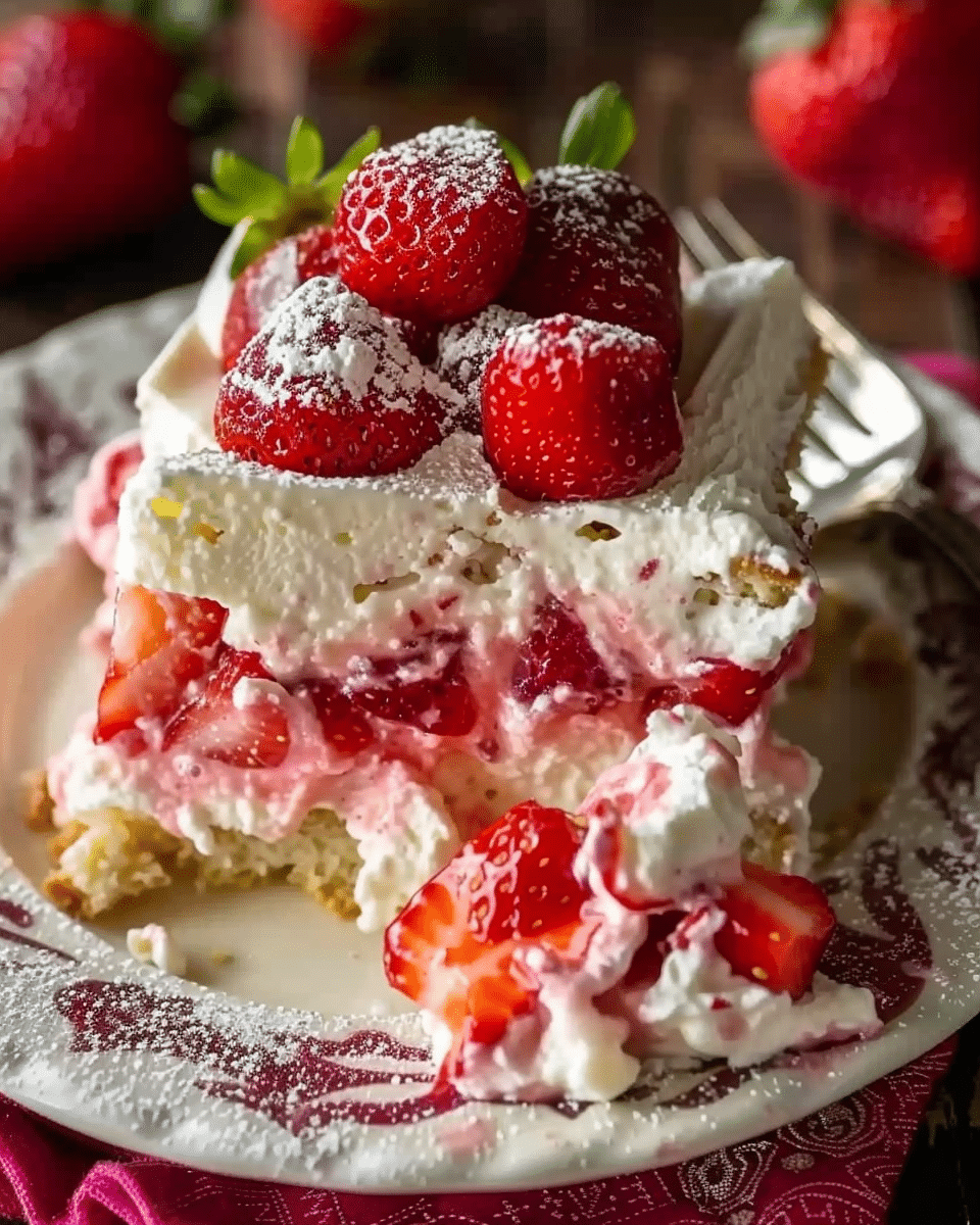 Strawberry Earthquake Cake Delight Recipe