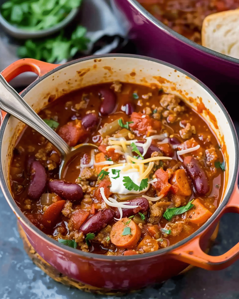 Italian Chili with Sausage (Easy One Pot Recipe)