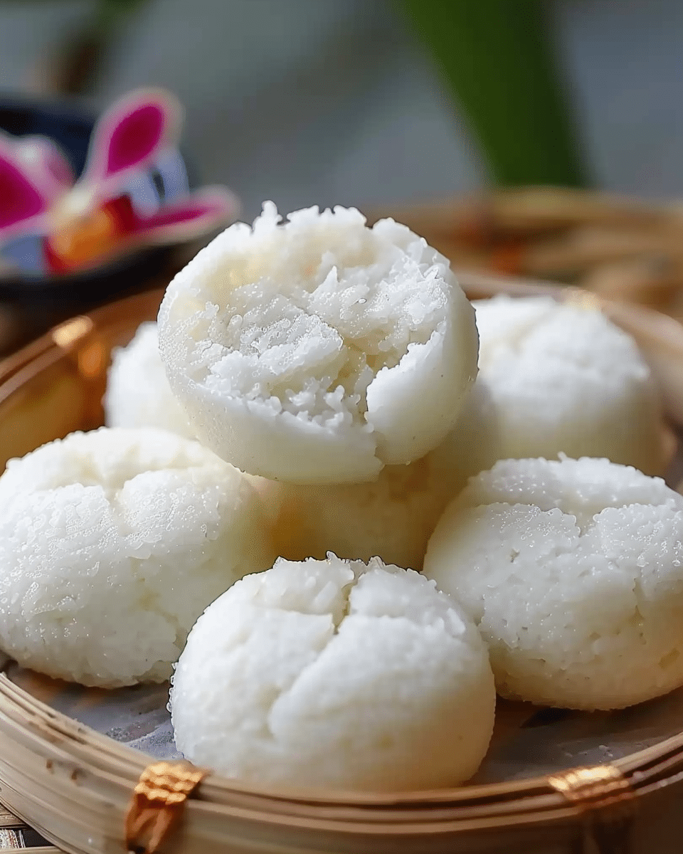Fluffy Steamed Rice Cakes (Puto Bigas) Recipe